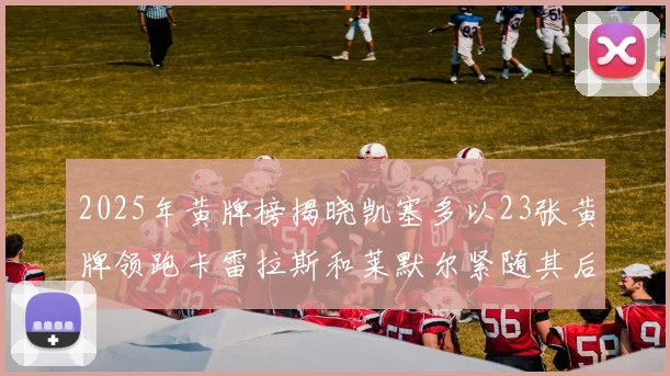 2025年黄牌榜揭晓凯塞多以23张黄牌领跑卡雷拉斯和莱默尔紧随其后